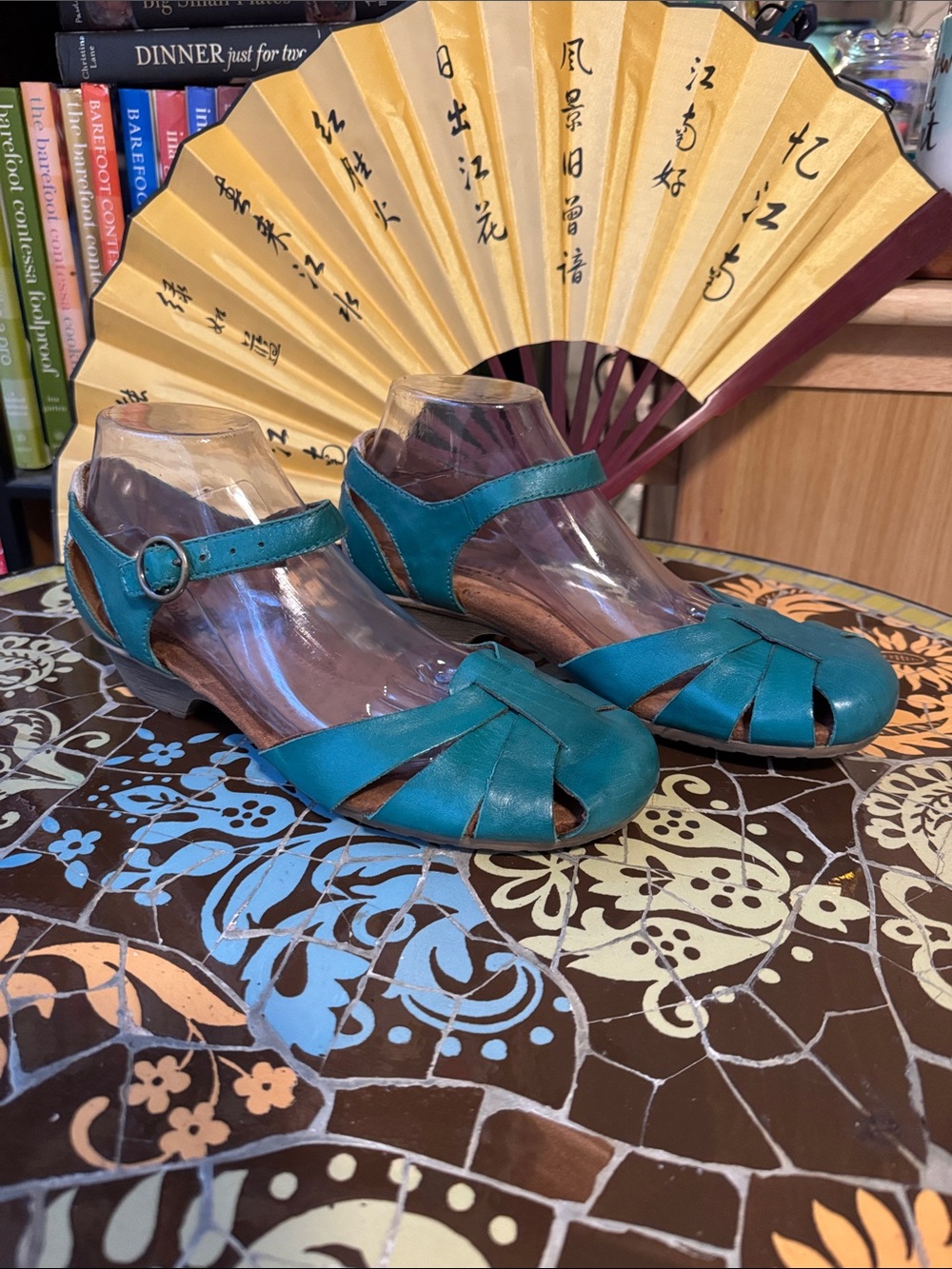 COBB HILL Womenβs Teal Leather WALKING SHOE 9.5 W
